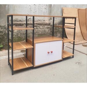 Kệ Nhà Bếp Đựng Lò Vi Sóng 2 Tầng 6 Ngăn Có Tủ