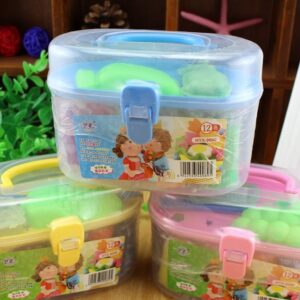 Hộp Đồ Chơi Đất Sét 12 Màu Có Khuôn Cho Bé