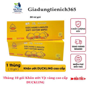 Thùng Khăn Ướt Vịt Vàng 10 Gói
