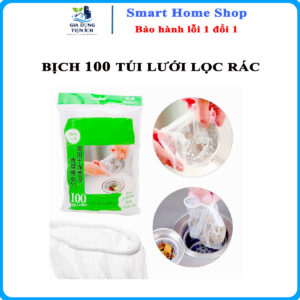 Combo 4 Túi 100 Túi Lưới Lọc Rác Bồn Rửa Chén