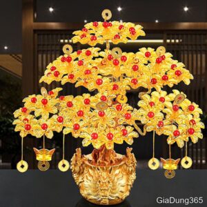 Cây kim tiền tài lộc S0256 tùy chọn TỰ LÀM - LÀM SẴN cây Decor Trang Trí Nhà phong thủy phát tài phát lộc đón năm mới