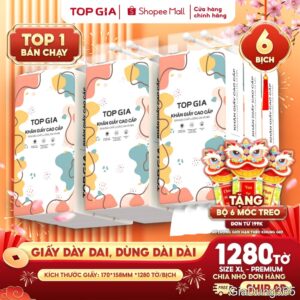 Giấy vệ sinh treo tường TopGia đa sắc đa năng từ bột giấy thiên nhiên, 1280tờ/4lớp | Shopee Việt Nam