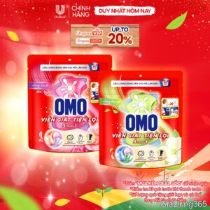 Túi viên giặt tiện lợi OMO 3 trong 1 (30-50viên/túi) | Shopee Việt Nam
