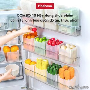 COMBO 10 Hộp Đựng Thực Phẩm Nhựa Cánh Tủ Lạnh JYoohome Hộp Chia Ô Ngăn Tủ Bảo Quản Rau Củ Gọn Gàng | Shopee Việt Nam