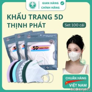 [Set 100 Cái] Khẩu Trang 5D THỊNH PHÁT Đủ Màu Chính Hãng, 3 Lớp Kháng Khuẩn Dễ Thở, Chống Bụi Mịn | Shopee Việt Nam