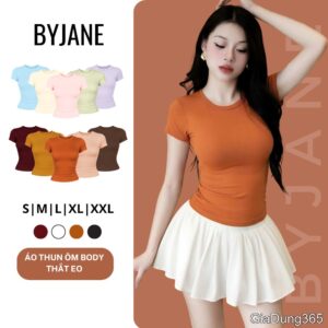 Áo Thun Nữ Thắt Eo Ôm Body BYJANE chất cotton trơn co dãn 4 chiều Women (Từ 39kg-65kg) BYJANE - 315 | Shopee Việt Nam