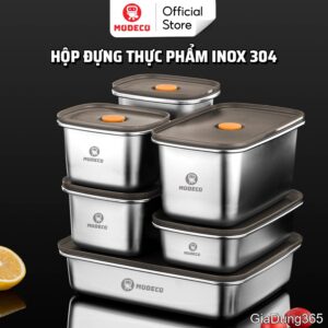 Hộp Đựng Thực Phẩm Cao Cấp Modeco - Hộp Inox 304 Đựng Thức Ăn Có Nắp Đậy Kín Chống Rò Rỉ Đạt Chất Lượng LFGB | Shopee Việt Nam